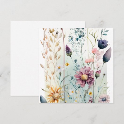 装飾ヴィンテージ水彩花 (正面/裏面)