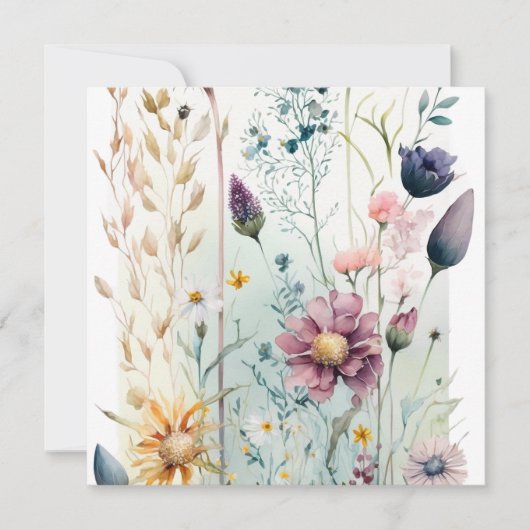 装飾ヴィンテージ水彩花 (正面)