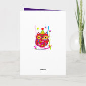 装飾万華鏡のように千変万化するパターンハッピーバースデーカード カード (裏面)