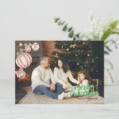 装飾付きのクリスマスカード 招待状 (スタンド正面)