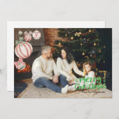 装飾付きのクリスマスカード 招待状 (正面/裏面)