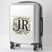 装飾付きイニシャル J.R シール (スーツケース)