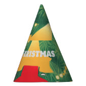装飾付きクリスマスパターンツリーパーティー帽子 パーティーハット (右)