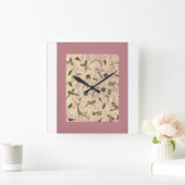 装飾付き浮き船首角時計 スクエア壁時計 (ホーム)