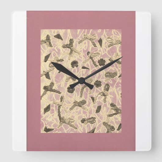 装飾付き浮き船首角時計 スクエア壁時計 (正面)