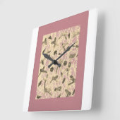 装飾付き浮き船首角時計 スクエア壁時計 (傾斜)