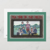 装飾付き「田のお茶縁ど」 ポストカード (正面/裏面)