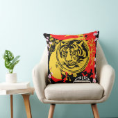 装飾伝統的中国の虎の模様の赤 クッション (椅子)