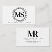 装飾円モダン形ロゴイベントプランナー 名刺 (正面/裏面)