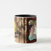 装飾写真フレームペーパーカットルースター竹のマグカップ マグカップ (中央)