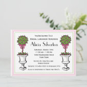 装飾刈り込み法のブライダルシャワーの招待状 招待状 (スタンド正面)