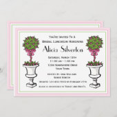 装飾刈り込み法のブライダルシャワーの招待状 招待状 (正面/裏面)