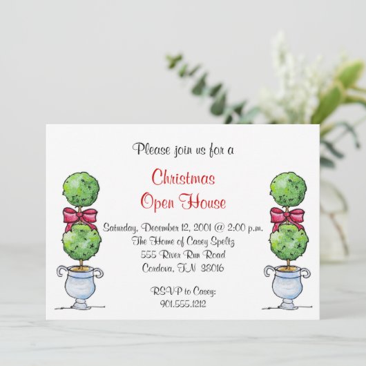 装飾刈り込み法の休日の招待状 招待状 (スタンド正面)