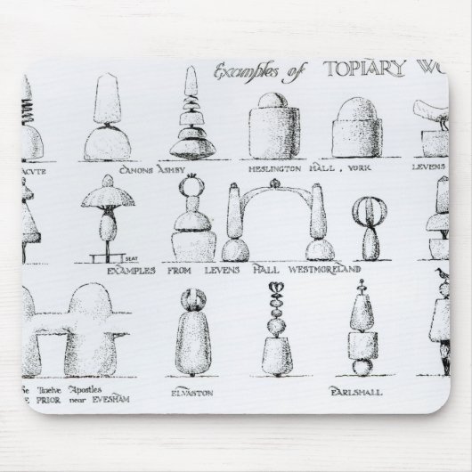 装飾刈り込み法の例は、1902年働きます(版木、銅版、版画) (b/w pH マウスパッド (正面)