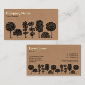 装飾刈り込み法-板紙箱の質の黒 名刺 (正面/裏面)