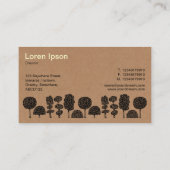 装飾刈り込み法-板紙箱の質の黒 名刺 (裏面)