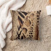 装飾動物のパターンデザインプリントのテクスチャファー クッション (ブランケット)