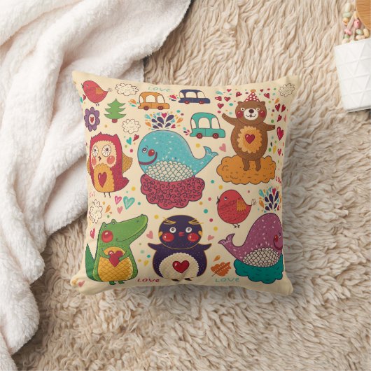 装飾動物 クッション (ブランケット)