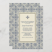 装飾十字宗教招待状 招待状 (正面/裏面)