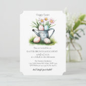 装飾卵と卵狩り入り水籠 招待状 (スタンド正面)