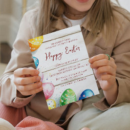 装飾卵と年間ハッピーイースター 招待状