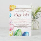 装飾卵と年間ハッピーイースター 招待状 (スタンド正面)