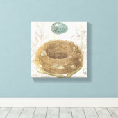 装飾卵を持つ鳥の巣 キャンバスプリント (インサイチュ (ウッドフロア))
