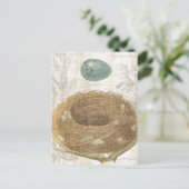 装飾卵を持つ鳥の巣 ポストカード (スタンド正面)