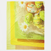 装飾卵 フリースブランケット (正面)