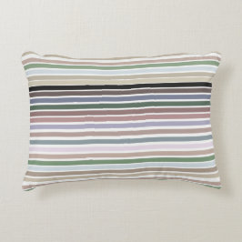 装飾及びカラフル ストライプ アクセントクッション