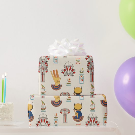 装飾古代エジプトの継ぎ目のないパターン ラッピングペーパー (パーティーギフト)