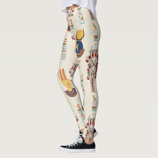 装飾古代エジプトの継ぎ目のないパターン レギンス (左)