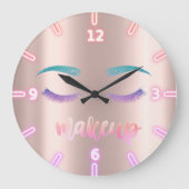 装飾可能なクールトレンディーバラ金ゴールドフェイクグリッターラヘス ラージ壁時計 (正面)