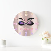 装飾可能なクールトレンディーバラ金ゴールドフェイクグリッターラヘス ラージ壁時計 (ホーム)