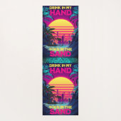 装飾可能な合成波/気化波レトロ80s ヨガマット (裏面)