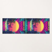 装飾可能な合成波/気化波レトロ80s ヨガマット (正面(横))