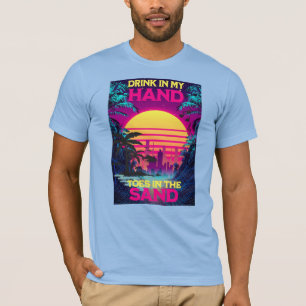 装飾可能Synthanwave Vaporwaveレトロ80s Tシャツ