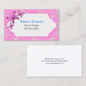 装飾名刺レトロ蝶形枠 名刺 (正面/裏面)