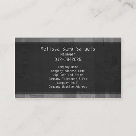 装飾名刺素朴紙柄 名刺 (裏面)