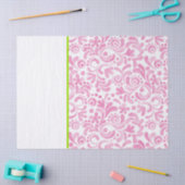 装飾名門私立校風のピンク白い水の色の緑の贈り物 薄葉紙 (クラフト)