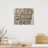 装飾品のある私有地の庭園 ポスター (キッチン)