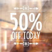 装飾品の割引販売 ウィンドウサイン (シート2)