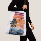 装飾品ウルフインランドスケープカスタム クロスボディバッグ (クローズアップ)