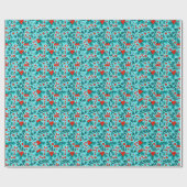 装飾品クリスマスキャンディキャンヌーズとさくらんぼ ラッピングペーパー (フラット)