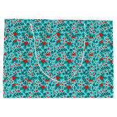 装飾品クリスマスキャンディキャンヌーズとさくらんぼ ラージペーパーバッグ (裏面)