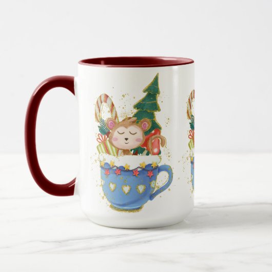 装飾品クリスマスベ魅力的アーマグ マグカップ (左)