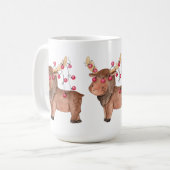 装飾品クリスマスムースとライト コーヒーマグカップ (正面左)