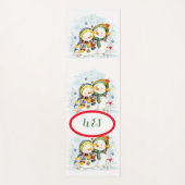 装飾品クリスマス雪だるま&女性 ヨガマット (正面)