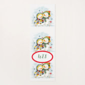 装飾品クリスマス雪だるま&女性 ヨガマット (裏面)