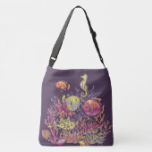 装飾品海クリーチャーパープル クロスボディバッグ (裏面)